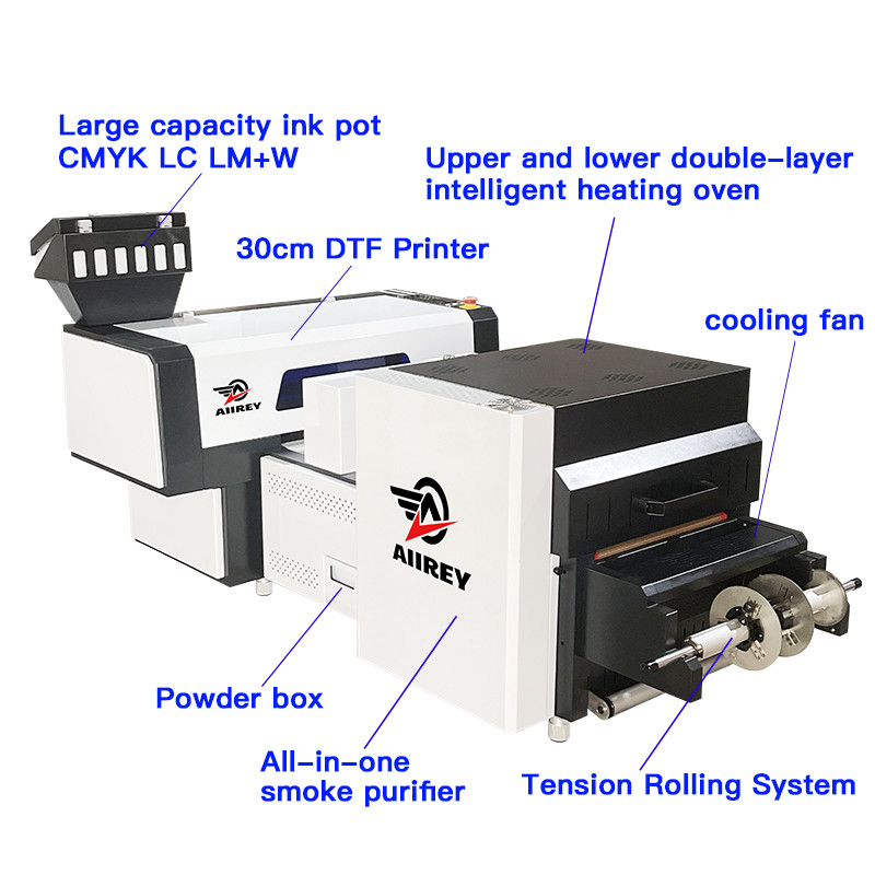 Kepala Ganda Kecepatan Tinggi 40cm Mesin Cetak DTF T Shirt Heat Transfer Dtf Printer