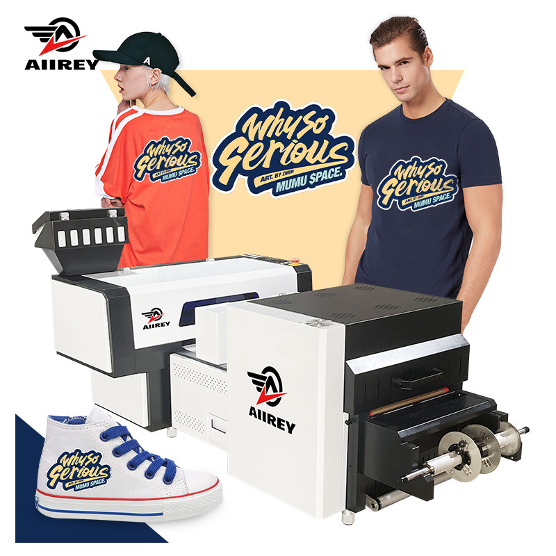 Penjualan panas Penjualan pabrik otomatis Penuh 40 cm kepala ganda i3200 PET film inkjet DTF T-shirt printer dengan bubuk tumpah ma