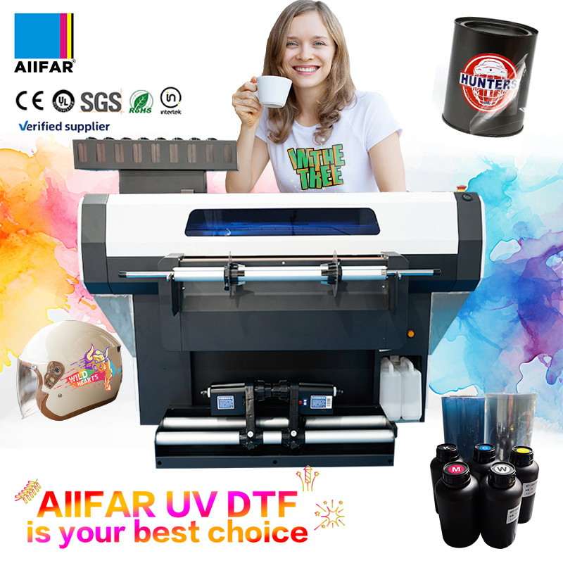 Kecepatan Roll To Roll UV DTF Printer Printer Grade Otomatis Inkjet Printer Untuk UV Crystal Sticker