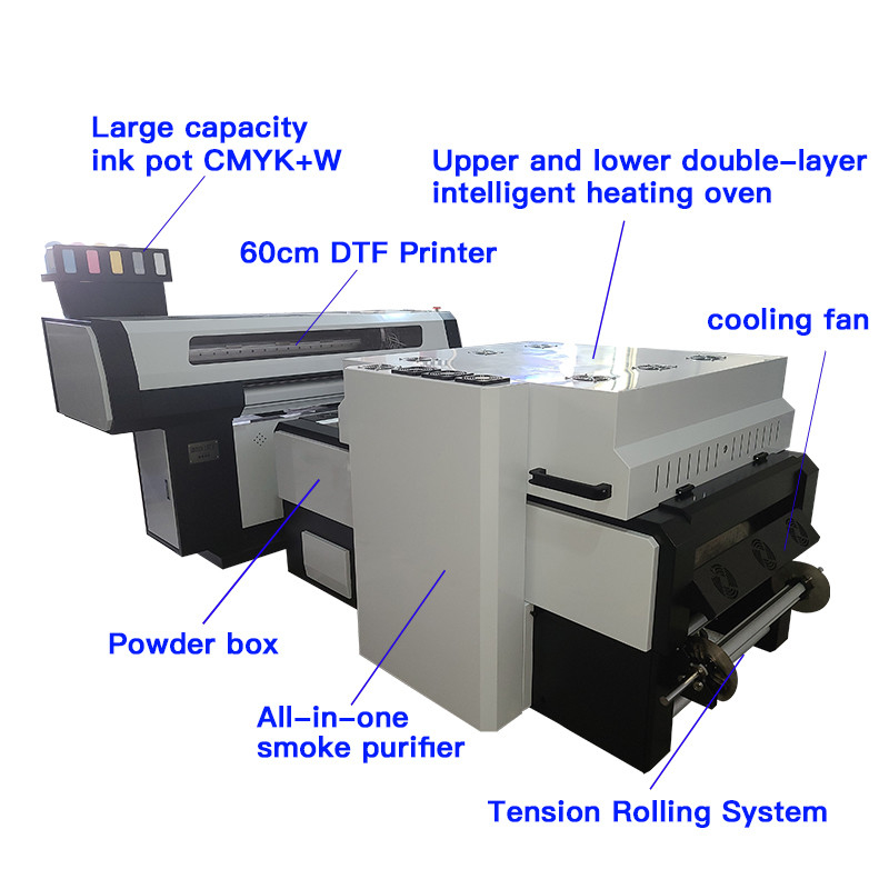 Mesin Cetak Perpindahan Panas Warna CMYK T Shirt Dtf Printer